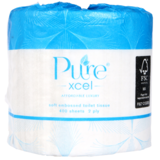 Toilet Rolls 2ply 400sheet Deluxe - PureXcel