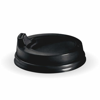 Hot Cup Lid Sipper Small (To Fit 6,8,10,12oz) 80mm Black - BioPak