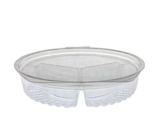 Sho-Bowl 15oz 3-Compartment Flat Lid - Unipak