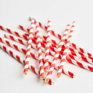 3Ply Drinking Straws REGULAR RED/WHITE STRIPE - Epicure