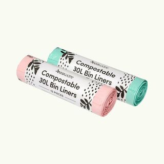 30 Compostable Bin Liner, Mixed Colours (Pink & Green)- Ecoware