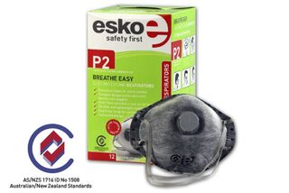 BREATHE EASY' P2 Dust Valved Mask with Active Carbon Filter - Esko