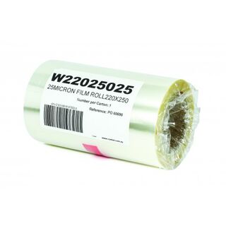 Film Heat Seal Lidding 220mm X 250M X 25Mu  - Confoil