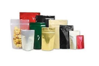 PF Stand Up Pouch NO Zipper 28gm 80x130mm CLEAR/BROWN PAPER - Fresh Pack
