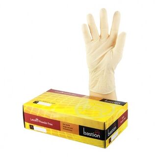 Latex Gloves PowderFree MEDIUM Box 100 - Bastion
