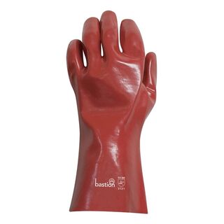 PVC Gloves 27cm length Red X-Large - Bastion