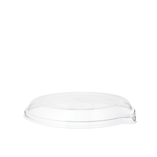 RPET 100% Lid, Dome, Fits 16/40oz Sugarcane Noodle Bowls, Clear - Detpak