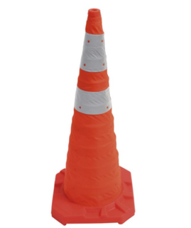 900mm Reflectorised Collapsible Cone,  c/w carry bag - Esko