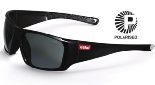 CUBA Safety Glasses, Gloss Black Frame, Polarised Smoke Lens - Esko