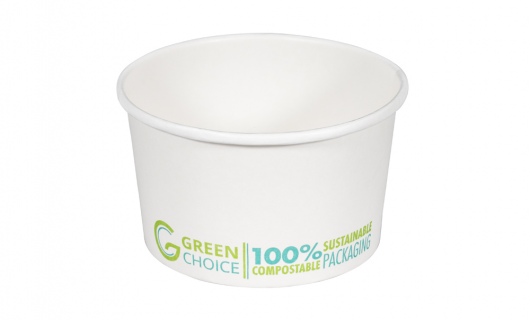 Dessert Tub WHITE PLA - 12oz Carton  1000    - Green Choice