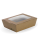 Large lunch box with window - FSC Mix - printed kraft-look - Biopak