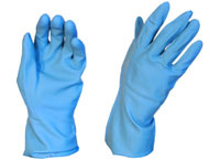 Blue Rubber Gloves Silverline Small - Pomona