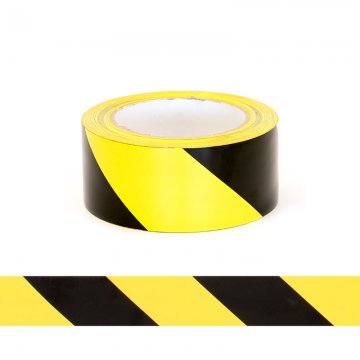 ESKO Floor Aisle Tape, Black/Yellow, 50mm x 33mtrs  - Esko