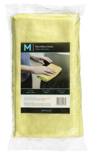 Microfibre Cloths Yellow 400x400mm 300gsm Carton 50 - Matthews