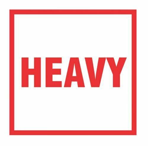 Heavy Handling Label - White/Red, 99mm x 99mm Carton 12