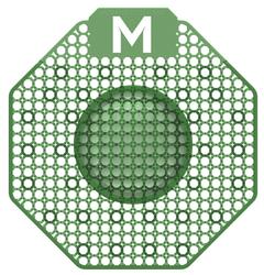 Scented Enzyme Block Urinal Screen - Dark Green, Super Lime Pack 10 - Matthews