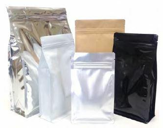 PF Flat Bottom with Zipper 3kg Silver Shiny 260x110x340mm Carton 400