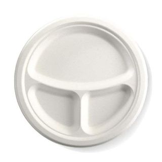 Plate Round 10" 3-comp BioCane - BioPak