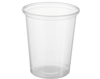 Reveal' Round Containers 200 ml Large, Clear - Castaway