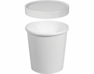Heavy Weight Paper Containers & Vented Lids 16 oz Large - Castaway