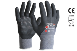 TOUCHLINE™ '3/4Back', Nitrile 3/4 dip Foam coat w/micro dots, Size 7 - Esko