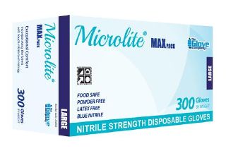 Nitrile Gloves PowderFree LARGE Microlite Max