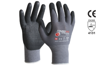 TOUCHLINE™ 'OpenSide', Nitrile 1/2 dip Foam coat w/micro dots, Size 7 - Esko