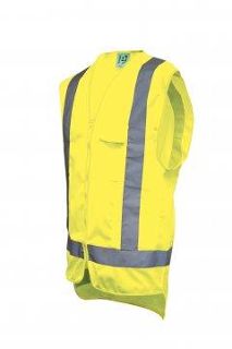 Good2Glow Yellow Hi-Vis Vest, Phone, Pen, ID & Inside Pockets 4X-LARGE- Esko