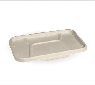 4-compartment sugarcane lid natural - BioPak