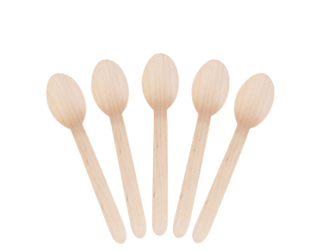 Wooden Spoons 160mm - Envirocutlery - Castaway