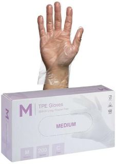 TPE Powder Free Gloves - Clear SMALL-MEDIUM - Matthews