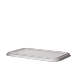 Sugarcane Lid, Flat, Fits 24/32oz Sugarcane Rectangles - Detpak